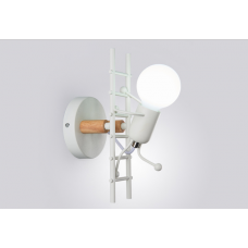 Américain rétro en fer forgé petit fer homme lustre monter les escaliers lumière chambre d'enfants chambre applique murale