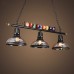 Style industriel rétro américain personnalité créative loft lustre en fer forgé Internet bar comptoir caisse comptoir art bar lustre