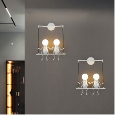 Lampe murale créative pour enfants simple salon moderne chambre lampe de chevet couloir allée escalier lampe en fer forgé