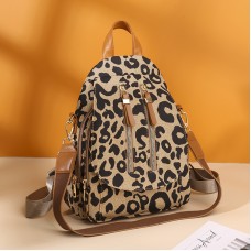 Sac de voyage multifonctionnel à imprimé léopard à la mode Sac à dos antivol décontracté
