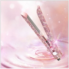 Attelle de cheveux raides cloutée de diamant haut de gamme LCD affichage numérique plaque de lissage électrique fer à lisser en céramique humide et sec