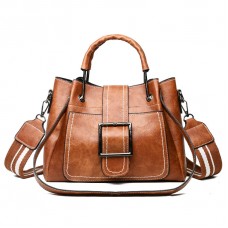 Sac seau européen et américain en cuir huilé sac à main bandoulière