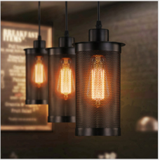 Style industriel américain décoratif allée escalier porche éclairage loft rétro créatif bar barbelé lustre éclairage