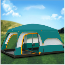 Camping extérieur 2 chambres et 1 salon extérieur 6 personnes, 8 personnes, 10 personnes, 12 personnes, deux chambres et un salon, tente multi-personnes étanche à la pluie