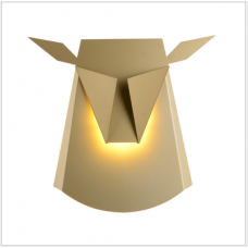 Nordic salon chambre lampes de chevet créatif LED couloir couloir applique murale tête de vache post lampe murale moderne