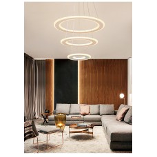 Anneau circulaire de personnalité créative minimaliste moderne salon salle à manger salle à manger lampes de style nordique