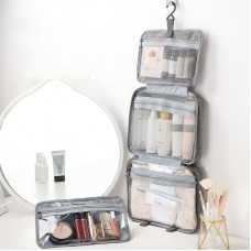 Sac de rangement cosmétique pour sac de lavage de séparation sèche et humide pliable imperméable à l'eau de voyage