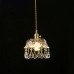 Tout en cuivre style pastoral minimaliste nordique ins coréen japonais petit lustre chambre barre de chevet lampe en cristal