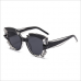 Lunettes de soleil de personnalité de forme concave cool lunettes de tendance tendance