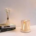 Lampe de table de chevet en bois de style japonais Lampe de table au design moderne et minimaliste nordique Lampes en résine de chambre à coucher de bureau