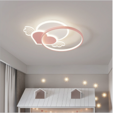 Plafonnier led moderne lampe de chambre de dessin animé ange protection des yeux chambre de princesse nordique lampes de chambre d'enfants