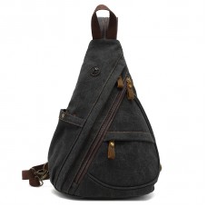 Sac de poitrine en toile pour hommes grande capacité décontracté sac pour hommes sac à bandoulière sac à dos multifonctionnel