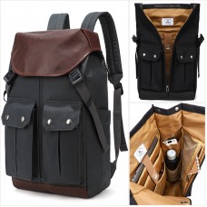 Sac à dos rétro pour hommes sac d'ordinateur sac de voyage extérieur grande capacité imperméable Oxford tissu sac à dos décontracté