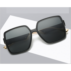 Grandes lunettes de soleil à monture carrée en métal Lunettes de soleil femme tendance européenne et américaine