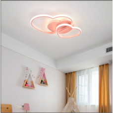 Plafonnier LED chambre des maîtres simple moderne créatif en forme de coeur chambre d'enfants lampe de salle de mariage