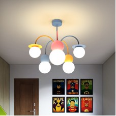 Lampes de chambre à coucher de lustre de chambre d'enfants nordiques lumières de chambre de couleur de mode créatives