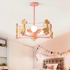 Plafonnier de chambre d'enfants nordique moderne créatif, étude de chambre à coucher LED lampe de plafond en macaron de cerf