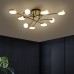 Nouveau style lampe de salon LED art lumière luxe mode plafonnier nordique créatif doré lampe de chambre à coucher