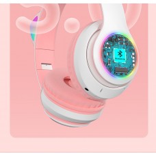 Casque Bluetooth Oreille de chat Casque Bluetooth Casque sans fil Sports 5.0