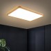 lampe de salon LED plafonnier en bois massif nordique atmosphère rectangulaire style simple lampe de chambre des maîtres ultra-mince