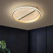 Plafonnier acrylique LED lampe de chambre à coucher ronde en aluminium Lampe de chambre de mode de luxe nordique