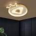 Plafonnier de la chambre des enfants LED bande dessinée couronne chambre lampe lumière luxe mode fille princesse chambre lampe