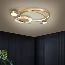 Plafonnier LED Art Mode Lampe de chambre à coucher Lampe de salle à manger en aluminium haut de gamme Lampe design doré