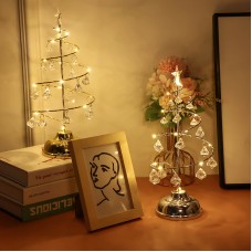 LED fer forgé veilleuse cristal arbre de noël lumière anniversaire chambre scène mise en page décoration petite lampe de table