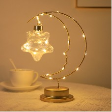 Nouvelles lumières décoratives de noël fer lune décoration intérieure petites veilleuses cadeau d'anniversaire modélisation lumières