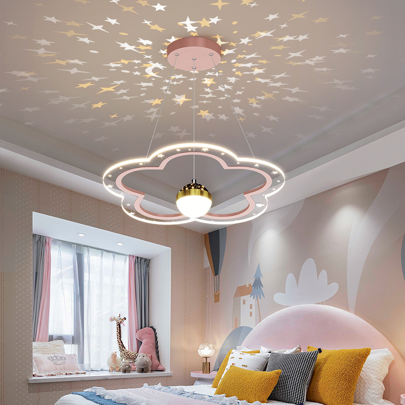 Lustre de chambre 2022 nouvelle lampe de chambre de fille chaleureuse et romantique lampe de fleur de chambre d'enfant minimaliste moderne