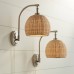Nouveau nordique applique Simple rotin petite applique chambre lampe de chevet applique miroir avant décoratif applique murale intérieur applique