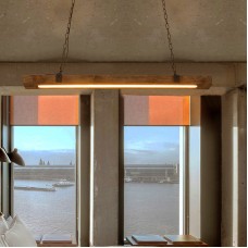 Loft rétro américain style industriel café restaurant bar bar éclairage personnalité créative lustre en bois