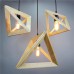 Lustre en bois LED minimaliste post-moderne salle à manger rétro salon créatif luminaires pour la maison