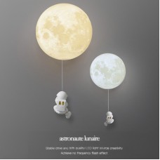 Personnalité créative astronaute mur LED lampe minimaliste nordique chambre lampe de chevet mâle et femelle bébé chambre allée lampes