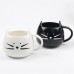 Chat mignon tasse tasse chaton tasse à café tasse de thé tasse à café, blanc + noir