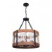 Lustre rustique moderne rond bois cinq lumières ferme lustres île en bois pendentif luminaire corde en métal rétro plafonniers pour salle à manger cuisine chambre couloir Foyer Bar