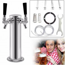 Robinets en acier inoxydable chromé à double robinet - tour de bière pression - Homebrew Kegerator