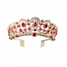 Baroque Royal Queen Or Mariage Couronne De Cristal Princesse Tiara Bandeaux pour les Femmes Bridal Party Anniversaire Headpieces