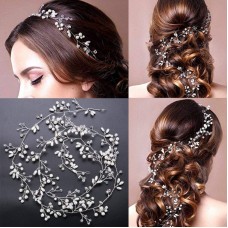 100cm Main Cristal De Luxe Perle Longue Bandeau De Mariée Bandeau Strass Bandeaux Bandeaux De Mariage Accessoires De Cheveux De Mariée Tête Chaîne