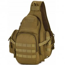 Sac tactique militaire Sling Chest Pack Sac à dos Sac à dos pour ordinateur portable Grand sac à bandoulière Sac à bandoulière Crossbody Duty Vitesse pour la chasse Camping Trekking