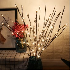 3 Pack Branches De Brindille Lumineuse Chaud Blanc 60 LED Lumières Artificielle Branches De Saule Arbre pour Maison Décoration De Fête De Vacances Décoration Décor À Piles