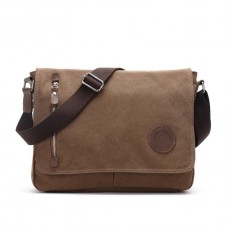 Sac à bandoulière en toile pour homme vintage pour ordinateur portable à bandoulière Satchel Crossbody Sling Bookbag