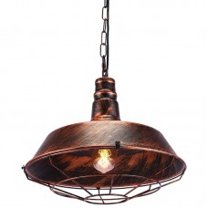 Suspension industrielle - Plafonnier rouille - Suspension en métal - Lustre rétro en fer forgé