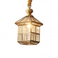 Pays d'Amérique petites lampes suspendues Vintage lustre en cuivre à une tête