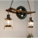 American Village Chandelier - Lustre de restaurant rétro - Lustre vent industriel Loft