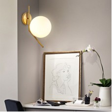 Boule de verre applique murale salon chambre nuit balcon balcon couloir couloir en fer forgé personnalité créative lampes