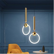 Suspension en fer forgé et abat-jour macaron pour salle à manger/salle à manger