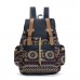 Sac à Dos Femmes Vintage en Toile Sac à Dos Fille Loisir Imprimé Sac à Cordon de serrage Sac d'École Sac d'épaule Style ethnique Cartable Scolaire Casual