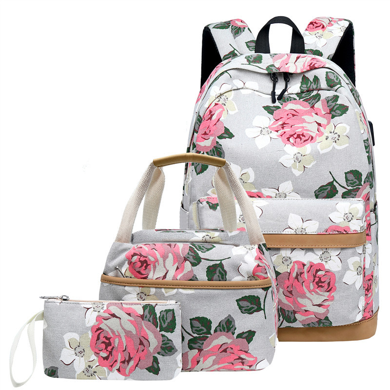 Homieco Sac /à Dos Scolaire Unisexe Sac /à Dos Imprim/é Id/éal pour Voyages Toile Cartable pour Fille Gar/çons Nouveau Sac /à Dos Occasionnel de Mode Coll/ège Canvas Backpack Marche et Shopping