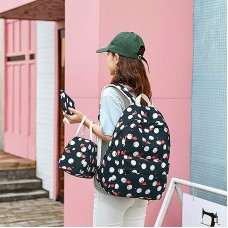 Flamingo Set de Cartable 3 en 1, Sac en Polyamide Souple Sac à Dos pour Ordinateur Portable Léger et Imperméable Boîte à déjeuner Trousse pour Les élèves Travailleur de Bureau Bleu